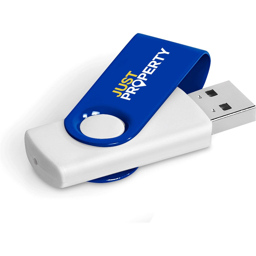 Axis Gyro White Flash Drive - 32GB 32GB BLUE