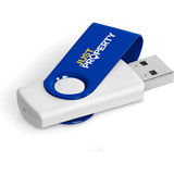 Axis Gyro White Flash Drive - 32GB 32GB BLUE