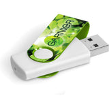 Axis Gyro White Flash Drive - 32GB 32GB LIME