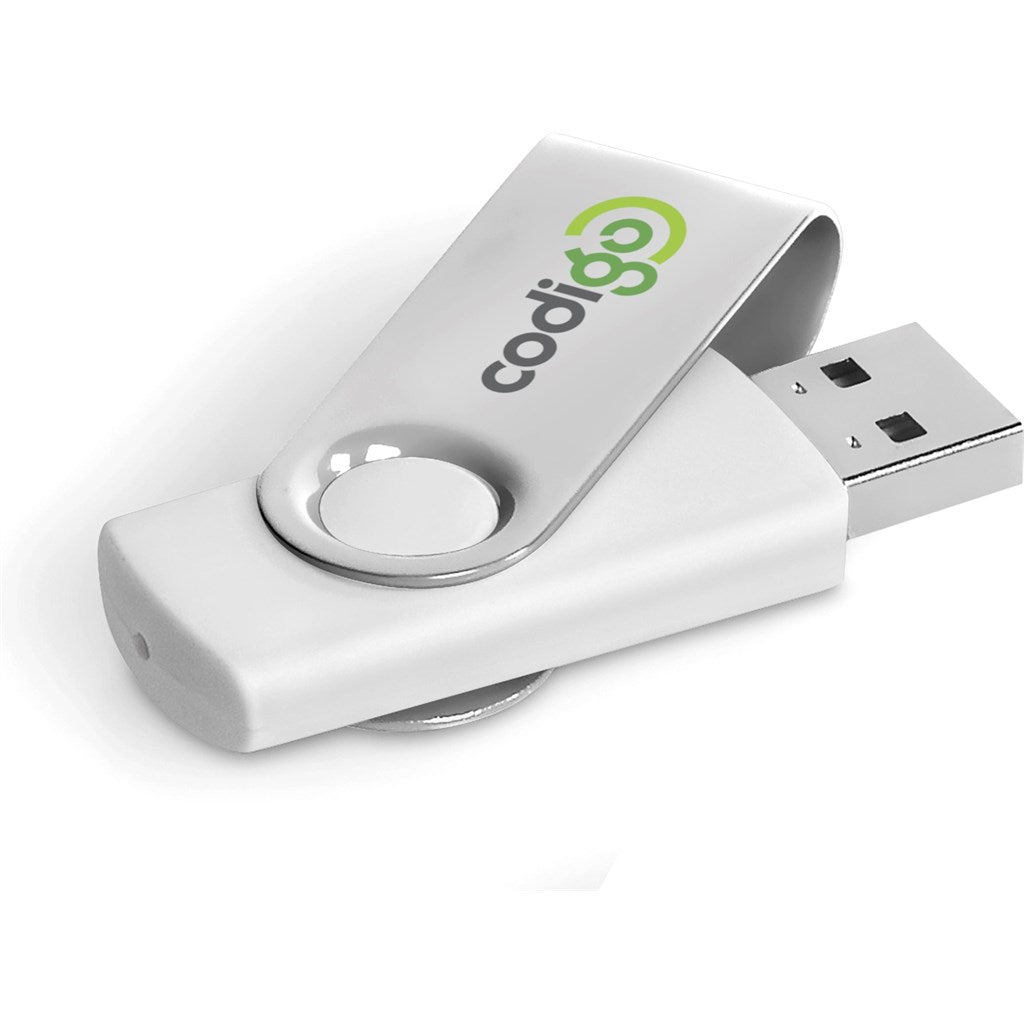 Axis Gyro White Flash Drive - 32GB 32GB SILVER