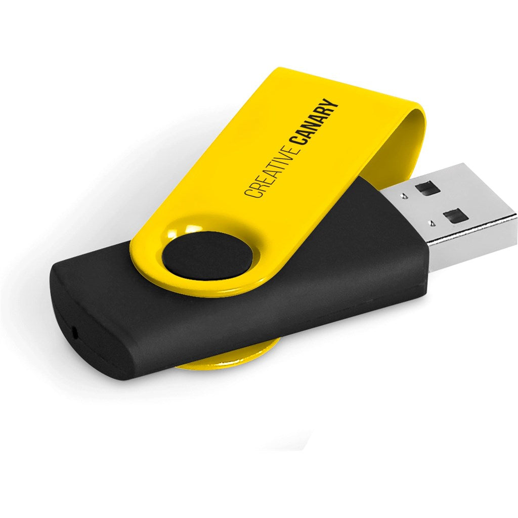 Axis Gyro White Flash Drive - 32GB 32GB YELLOW