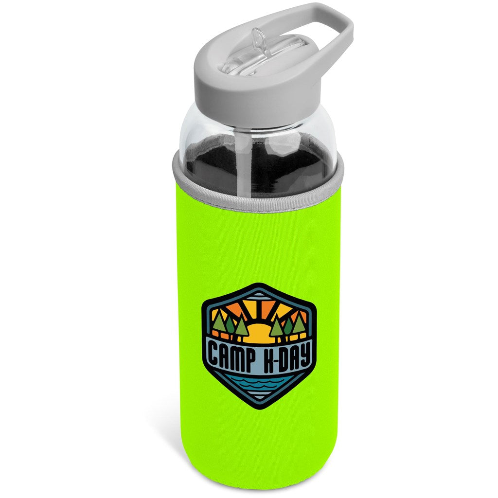 Kooshty Sipper Neo Glass Water Bottle – 850ml LIME