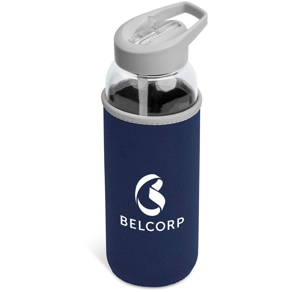 Kooshty Sipper Neo Glass Water Bottle – 850ml NAVY