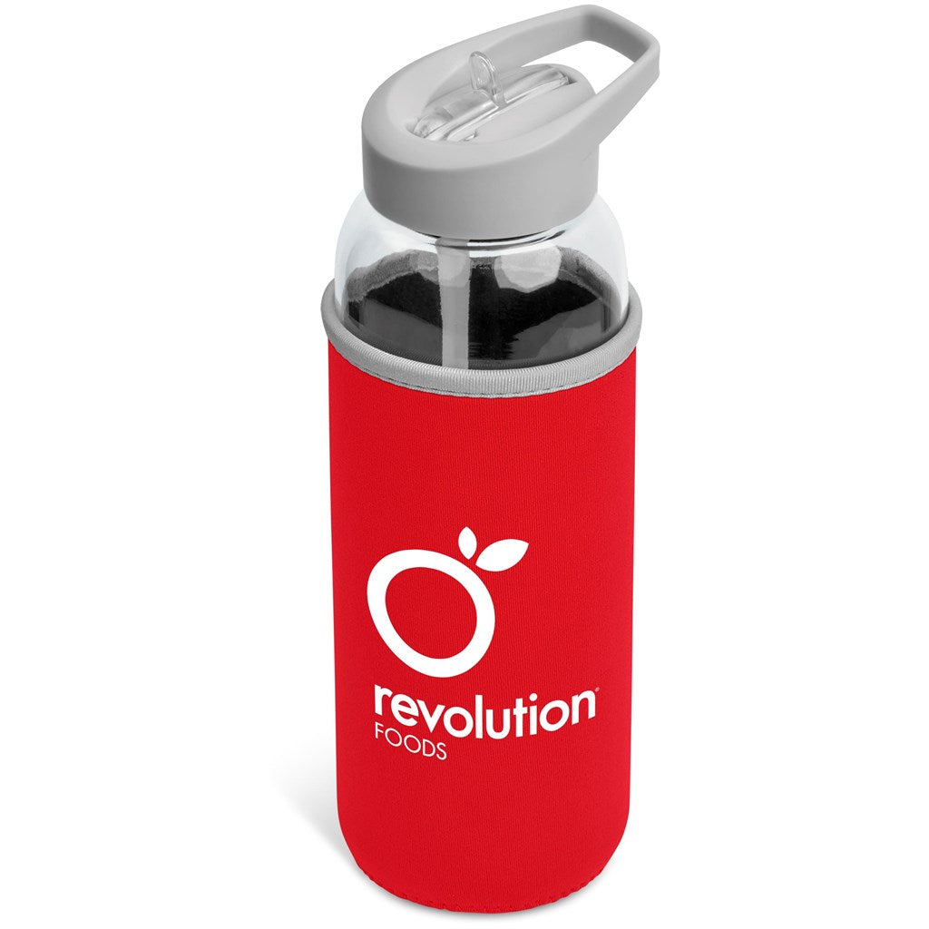 Kooshty Sipper Neo Glass Water Bottle – 850ml RED