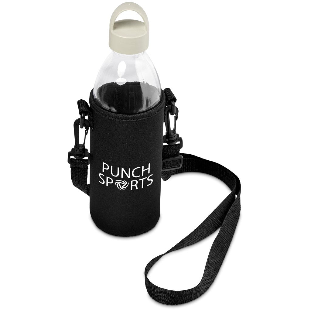 Kooshty Hands-Free Glass Water Bottle – 850ml CREAM