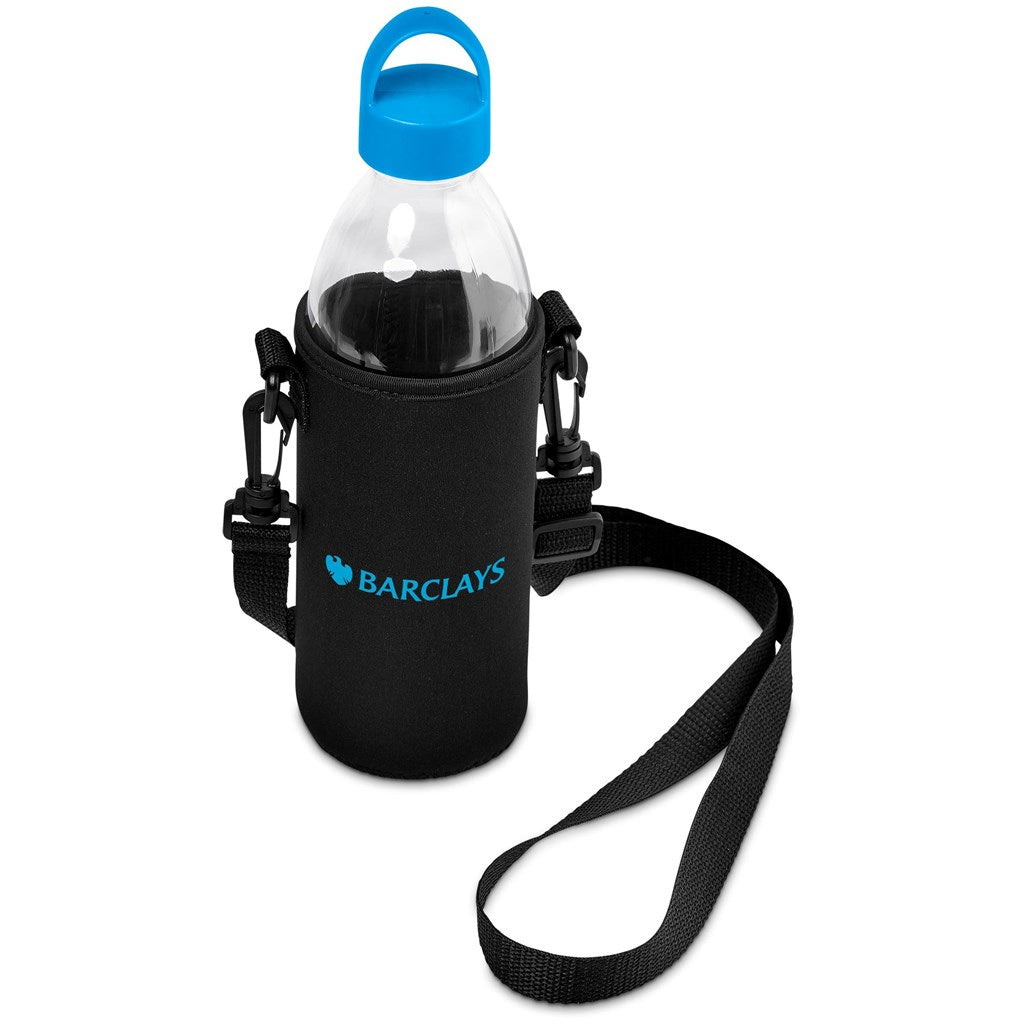 Kooshty Hands-Free Glass Water Bottle – 850ml CYAN