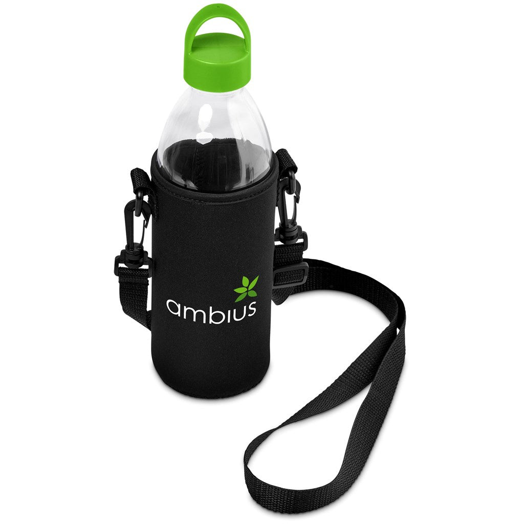 Kooshty Hands-Free Glass Water Bottle – 850ml LIME