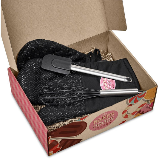 Serendipio Pastry Chef Baking Gift Set - Pair BLACK