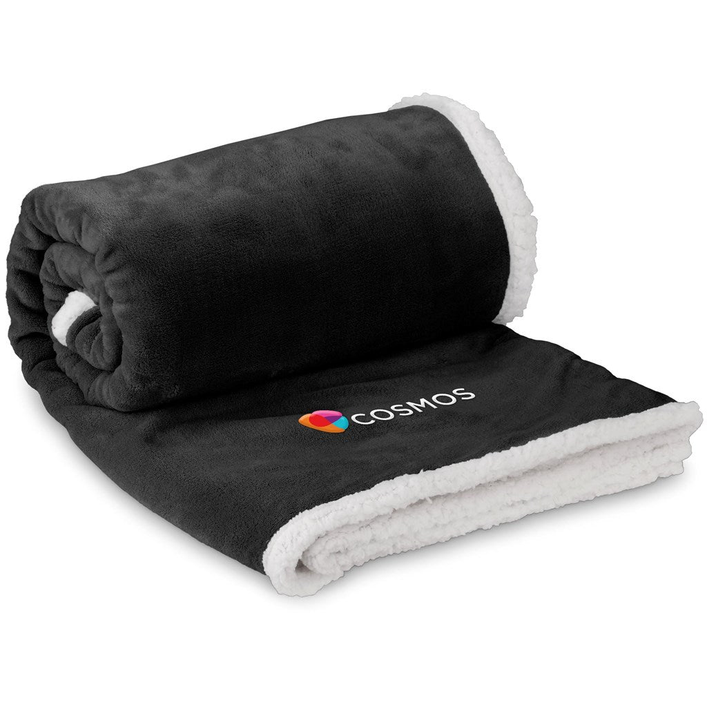 US Basic Mckinley Sherpa Fleece Blanket BLACK