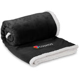 US Basic Mckinley Sherpa Fleece Blanket BLACK