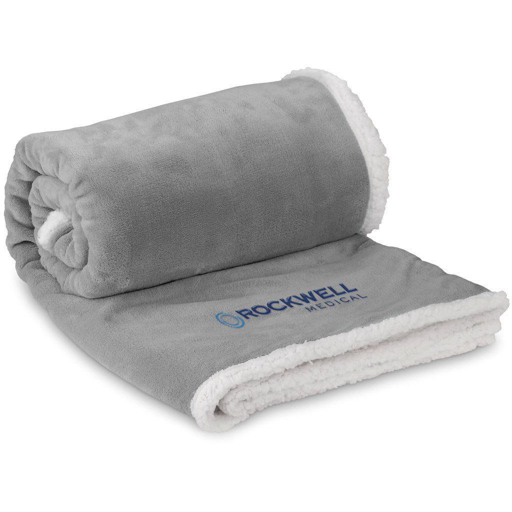 US Basic Mckinley Sherpa Fleece Blanket GREY
