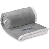 US Basic Mckinley Sherpa Fleece Blanket GREY