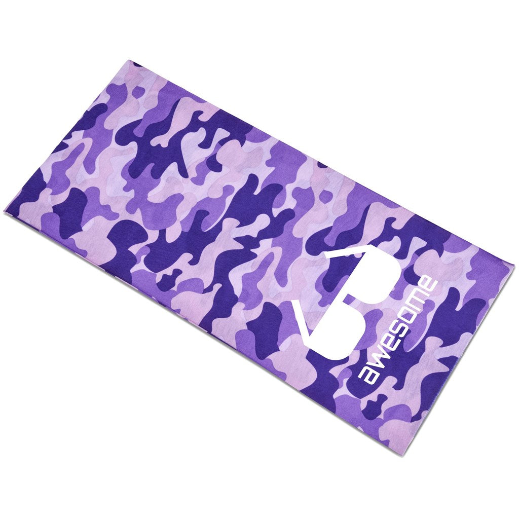 Kids Camo Flexi Tubular Bandana PURPLE