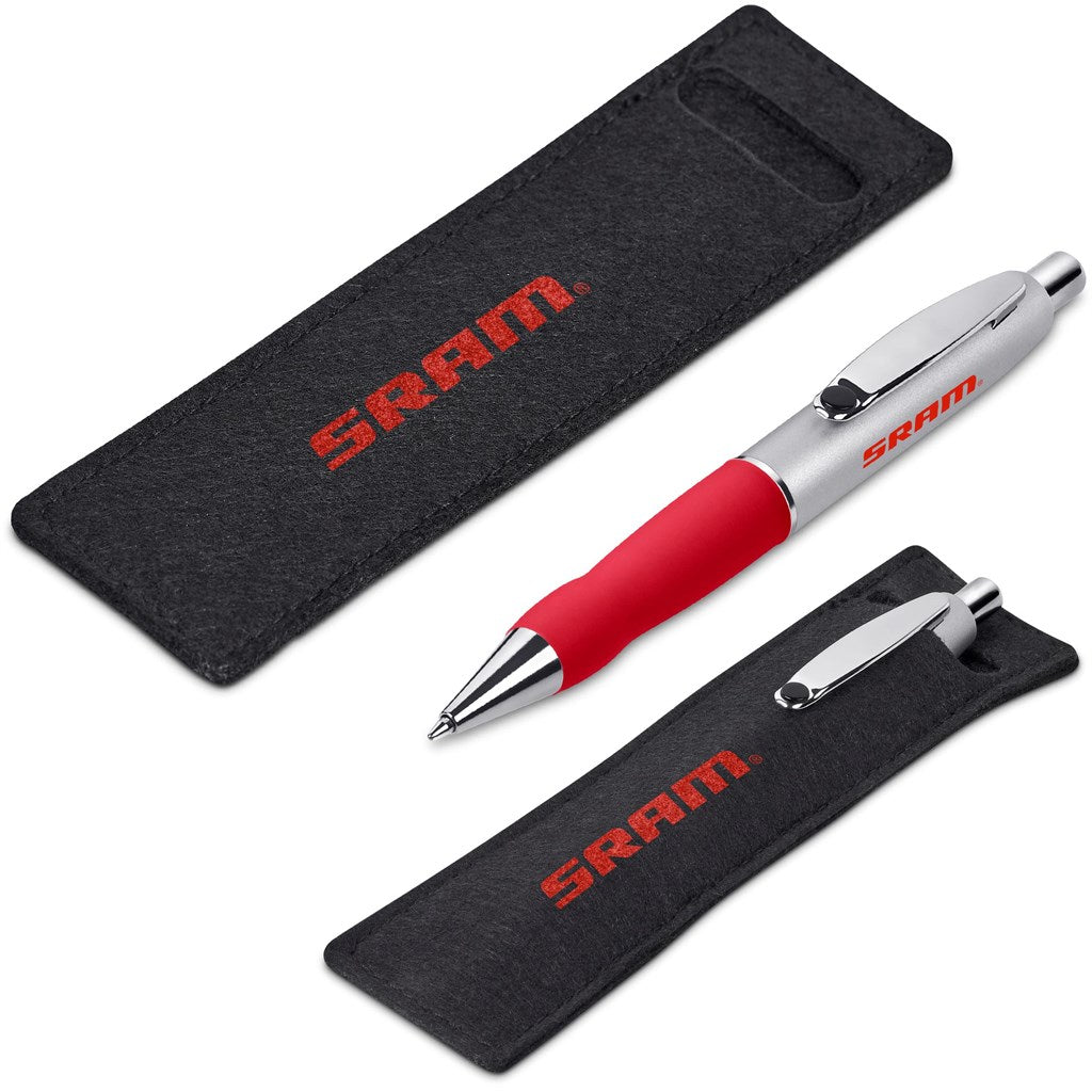 Altitude Turbo Tide Ball Pen in Felt Pouch RED