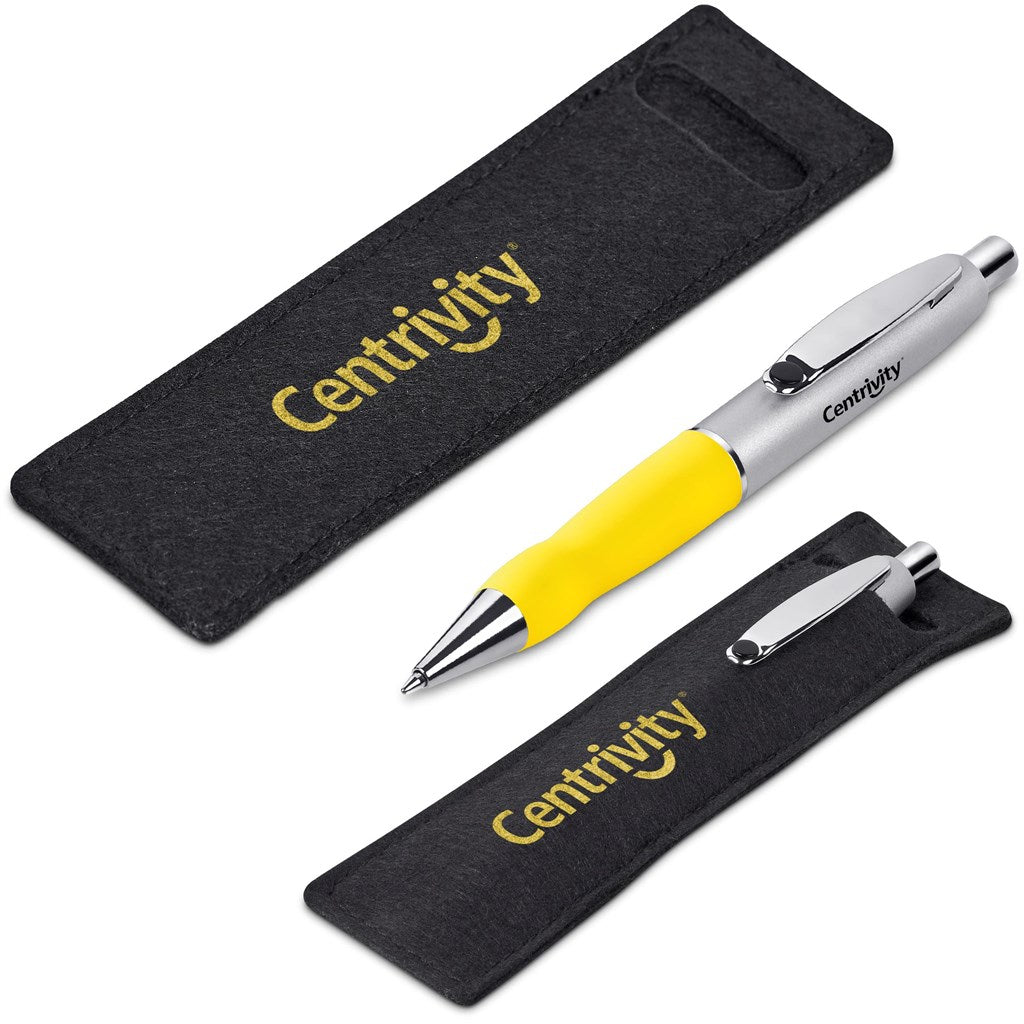 Altitude Turbo Tide Ball Pen in Felt Pouch YELLOW