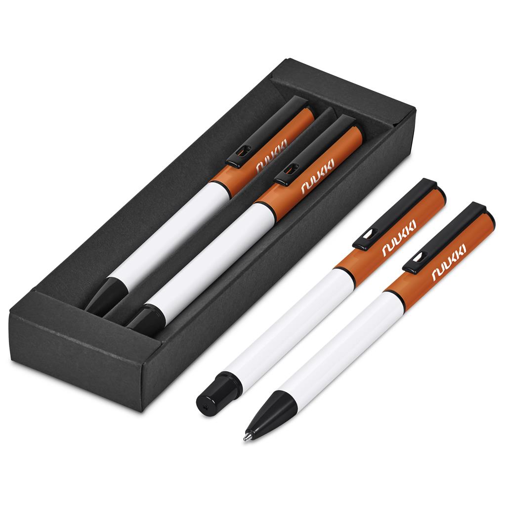 Altitude Stanza Ball Pen & Rollerball Set ORANGE