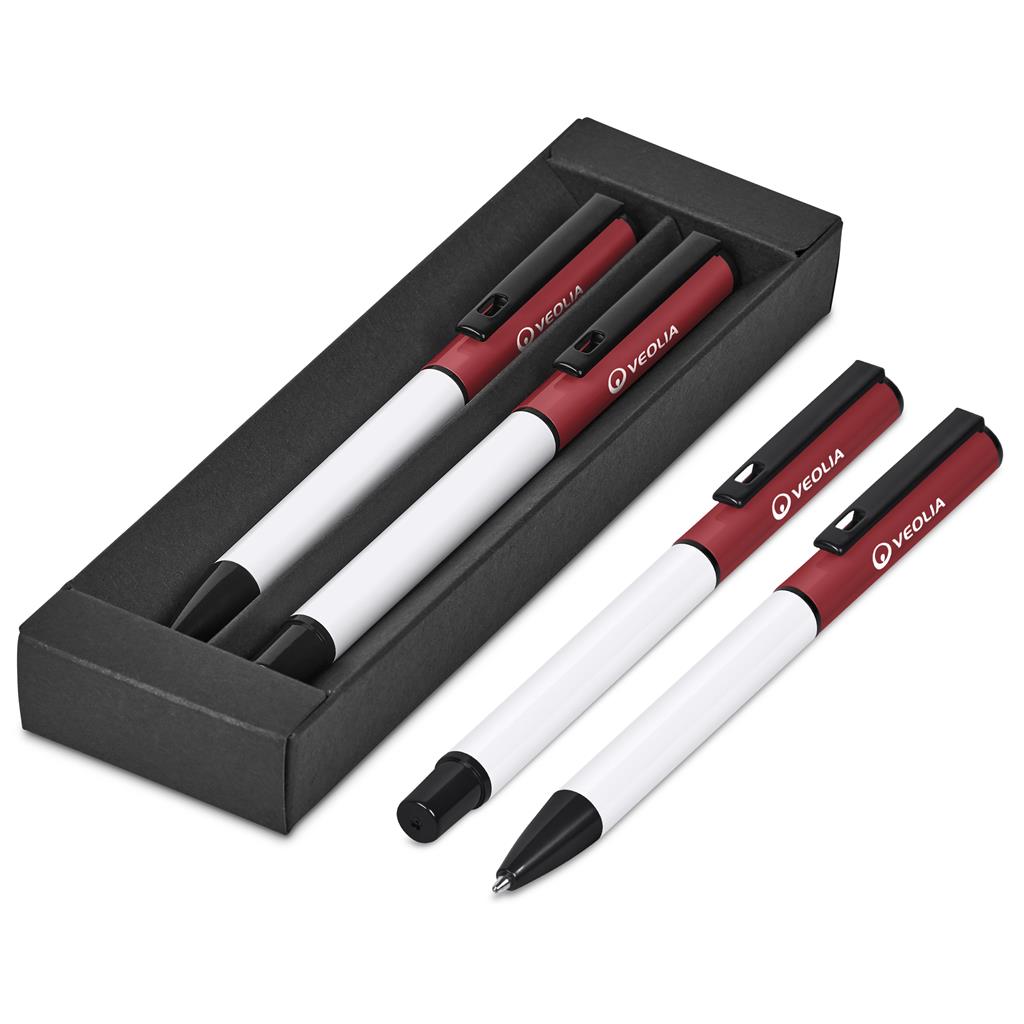 Altitude Stanza Ball Pen & Rollerball Set RED
