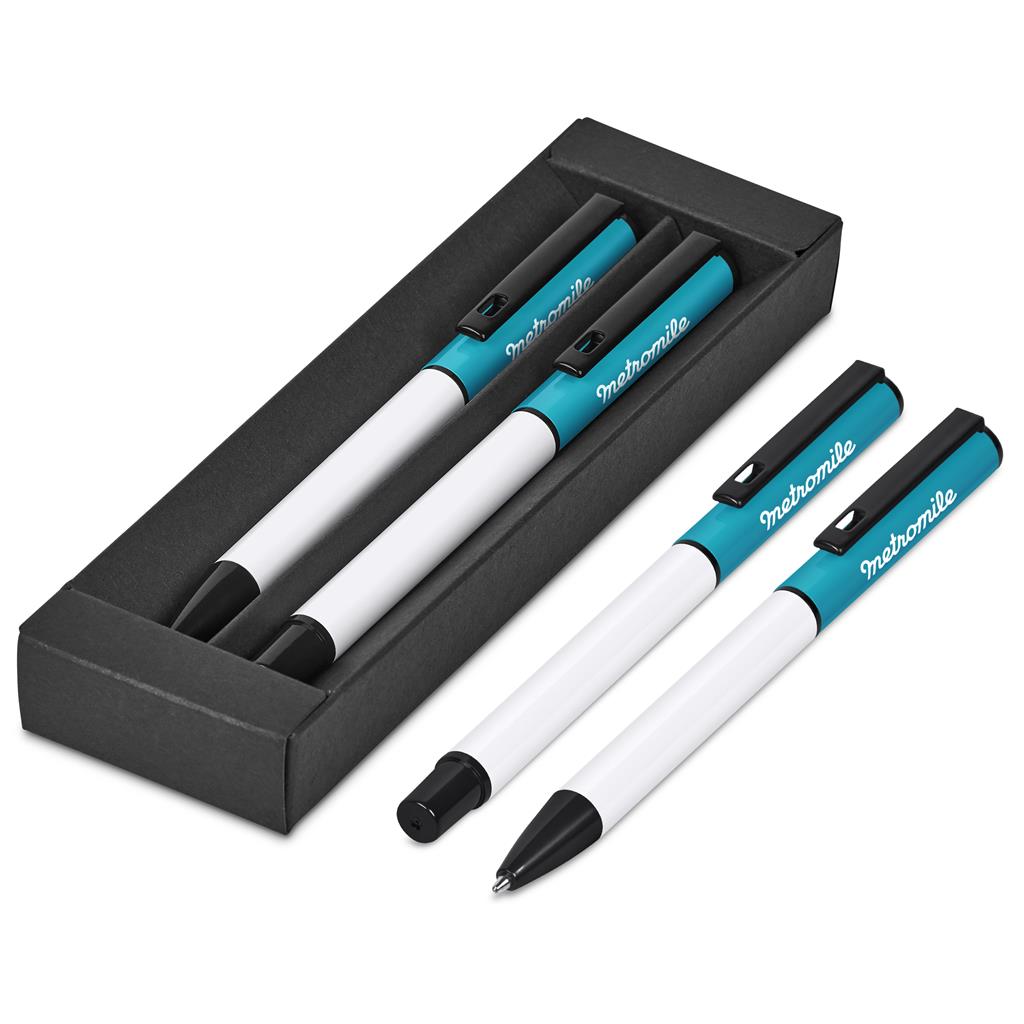 Altitude Stanza Ball Pen & Rollerball Set TURQUOISE