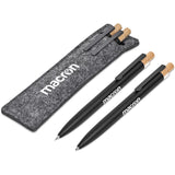 Okiyo Mimo Recycled Aluminum Ball Pen & Pencil Set BLACK