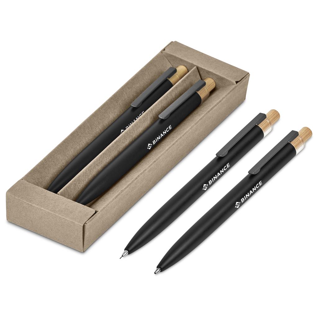 Okiyo Mimotu Ball Pen & Pencil Set BLACK