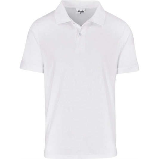 Mens Recycled Promo Golf Shirt WHITE