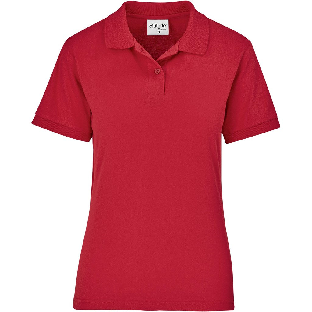 Ladies Recycled Promo Golf Shirt RED