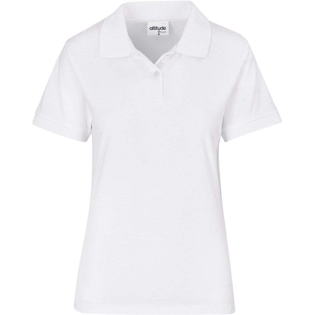 Ladies Recycled Promo Golf Shirt WHITE
