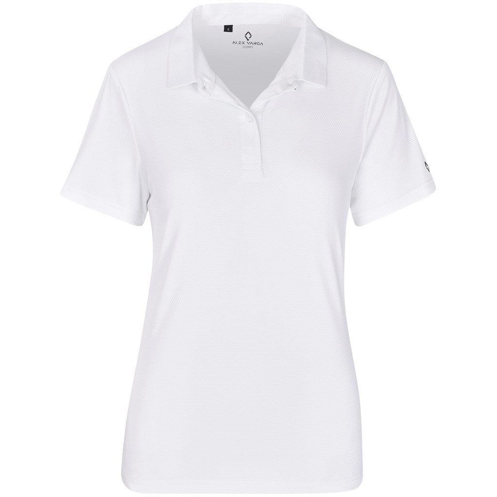 Ladies Alex Varga Skylla Golf Shirt WHITE