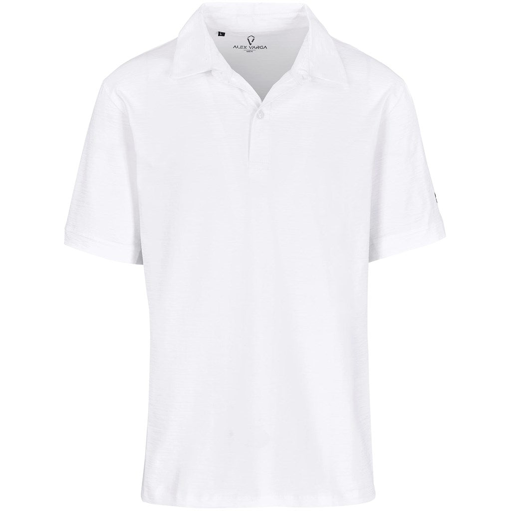 Mens Alex Varga Constantine Golf Shirt WHITE