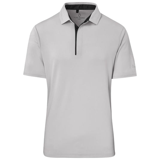 Mens Alex Varga Zenith Golf Shirt Light Grey