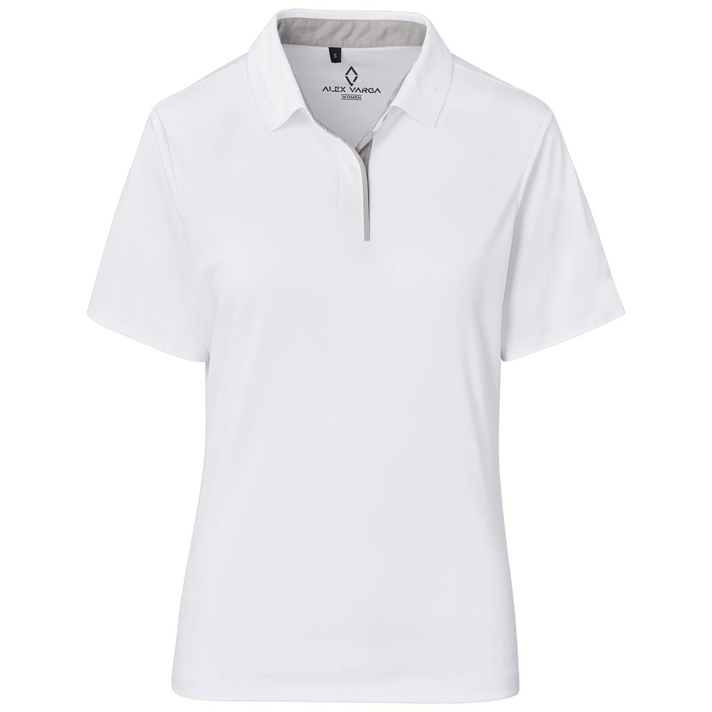 Ladies Alex Varga Zenith Golf Shirt WHITE