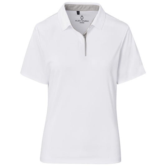 Ladies Alex Varga Zenith Golf Shirt WHITE