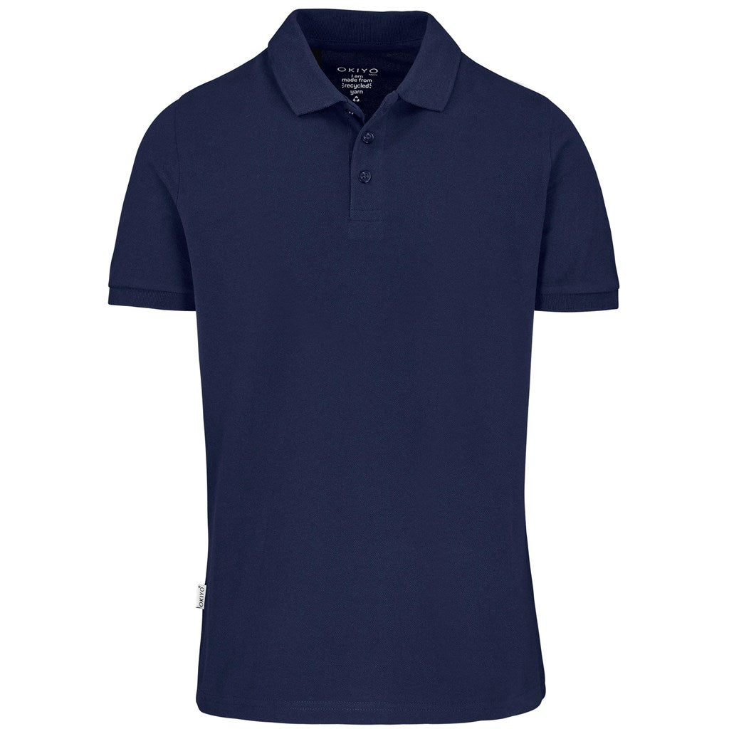 Mens Okiyo Tenyo Recycled Golf Shirt NAVY