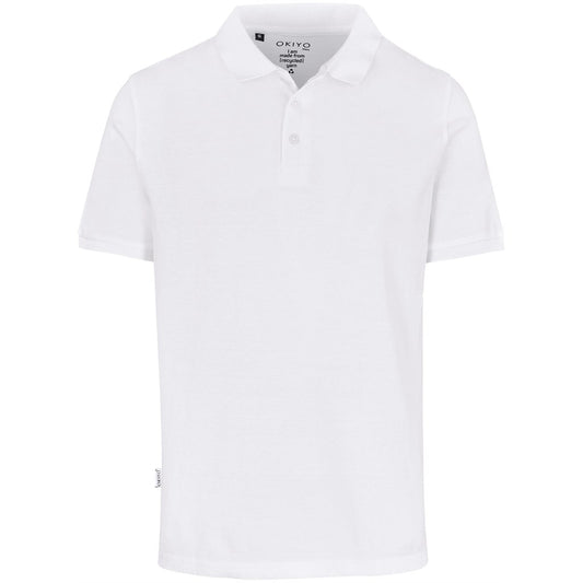 Mens Okiyo Tenyo Recycled Golf Shirt WHITE