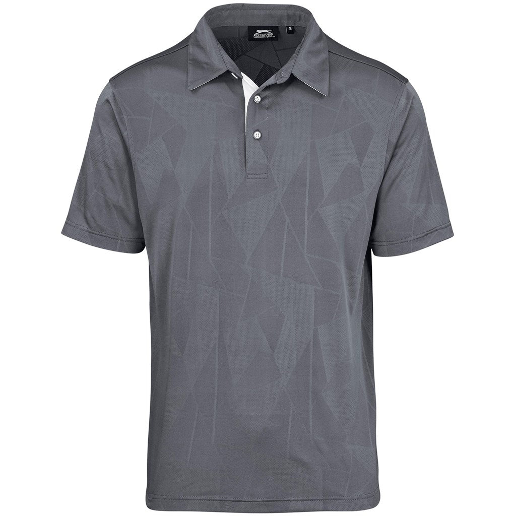 Mens Motif Golf Shirt GREY