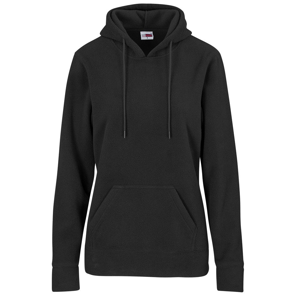 Ladies Dawson Polar Fleece Hooded Sweater BLACK