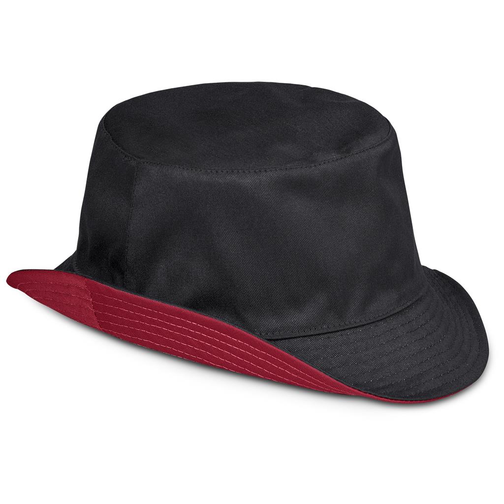 Urban Reversible Bucket Hat BLACK RED