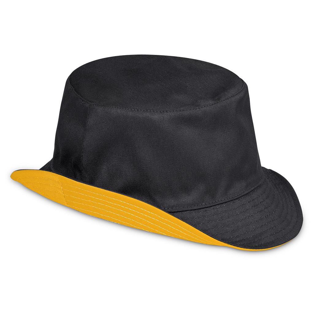 Urban Reversible Bucket Hat BLACK YELLOW