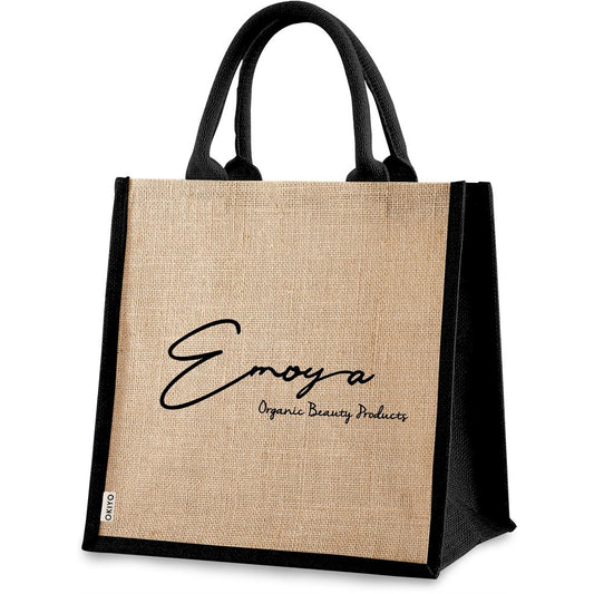 Okiyo Sumida Jute Tote BLACK