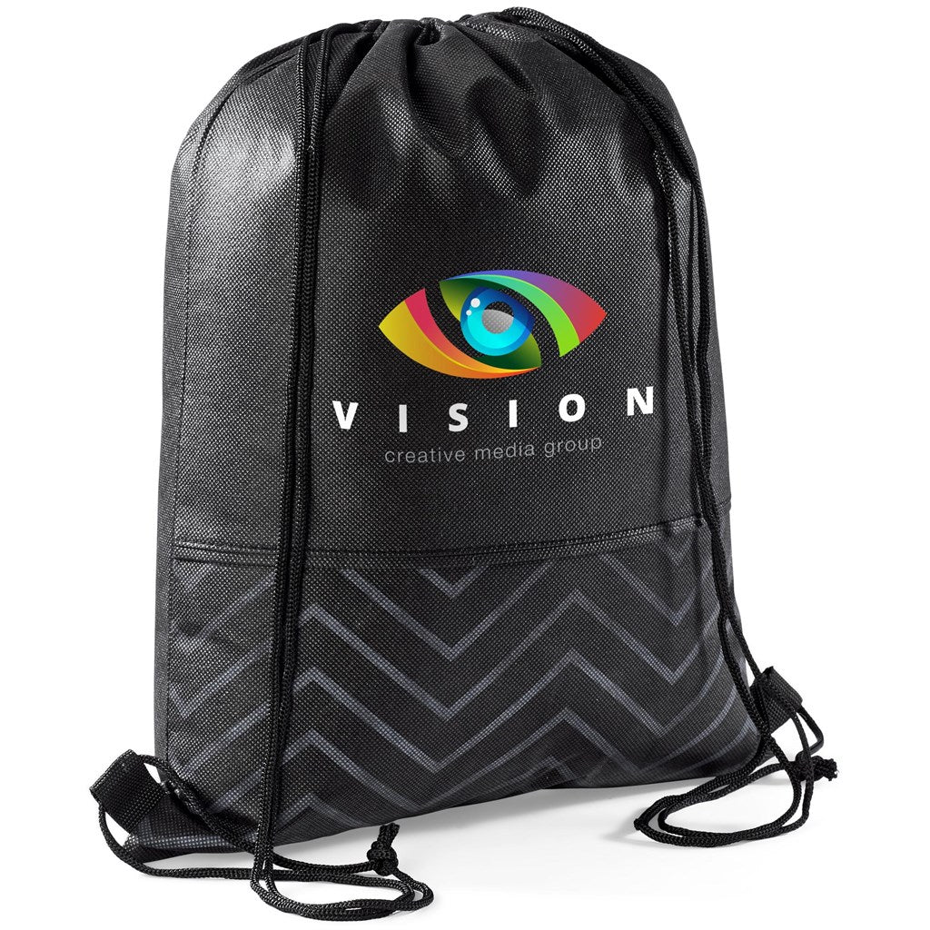 Altitude Waverly Non-Woven Drawstring Bag BLACK