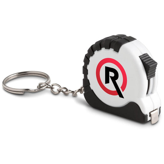 Altitude Surveyor Tape Measure Keyholder - 1 Metre SOLID WHITE