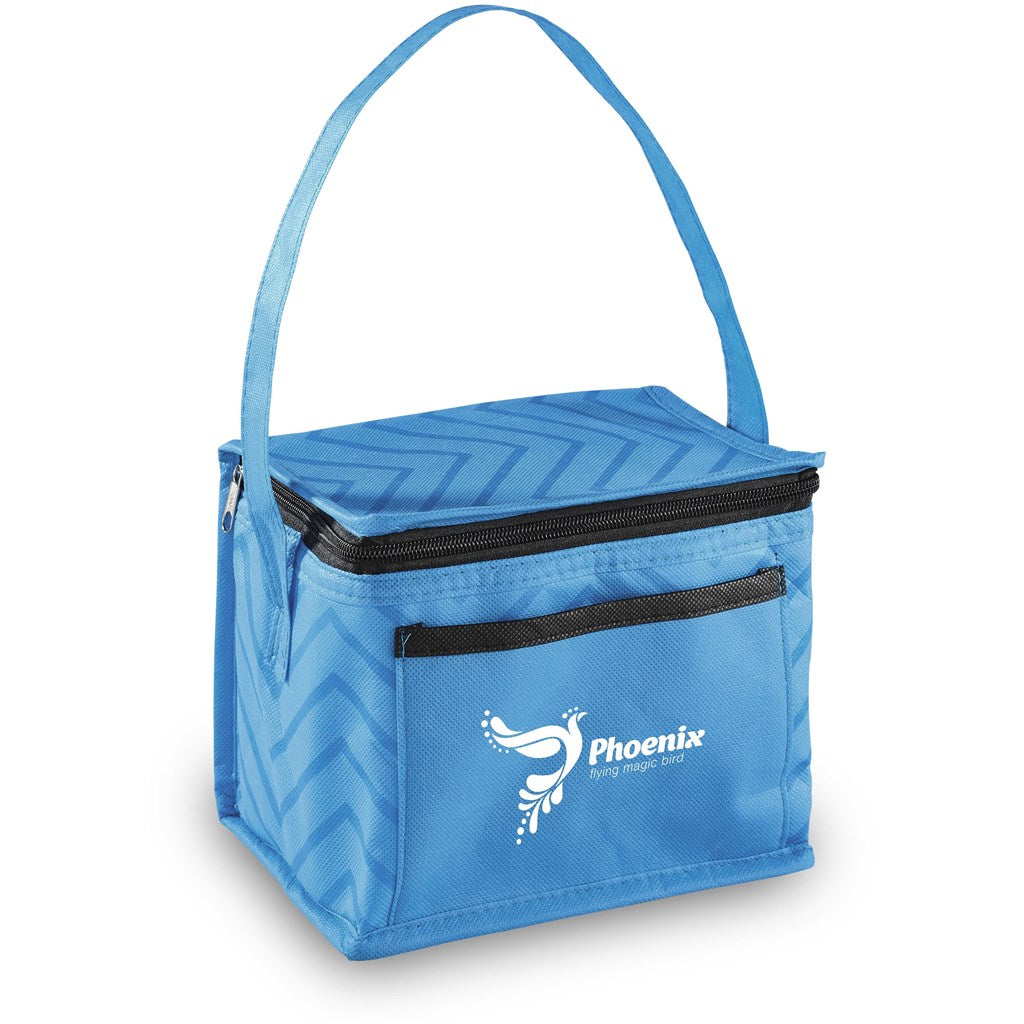 Altitude Waverly Non-Woven 6-Can Cooler CYAN