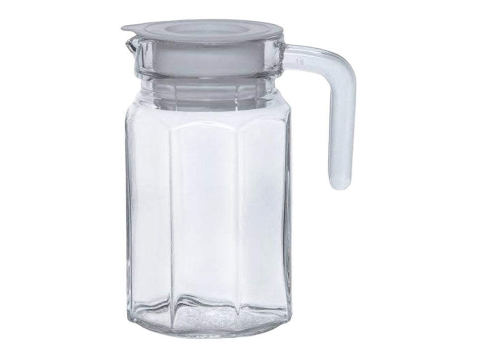 Jug 500ml Octagonal Glass With Plastic Lid 2021-008