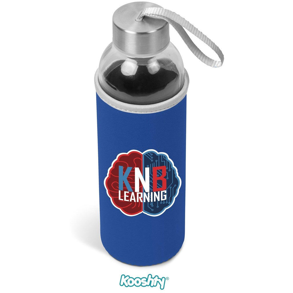 Kooshty Neo Glass Water Bottle - 500ml BLUE