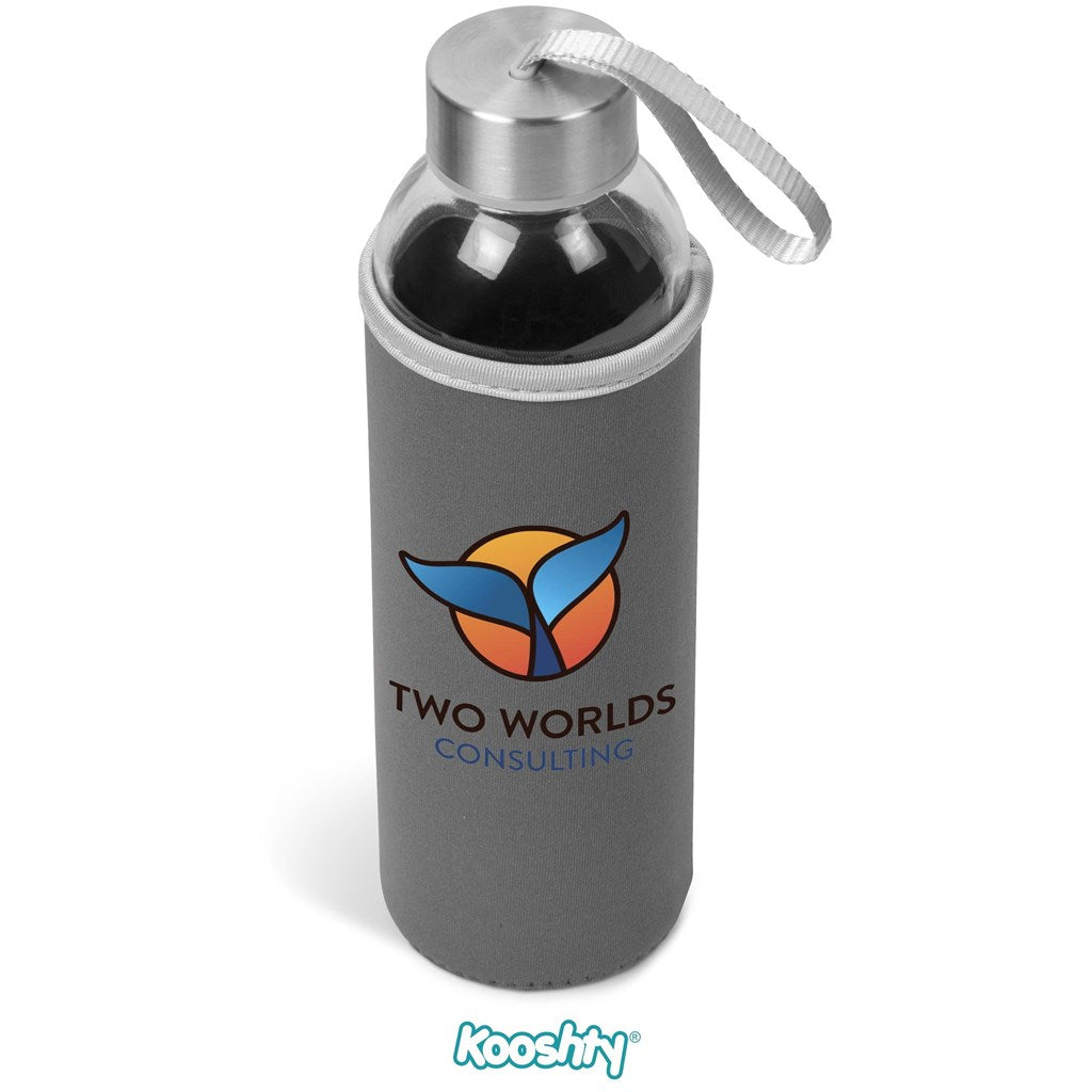 Kooshty Neo Glass Water Bottle - 500ml GREY