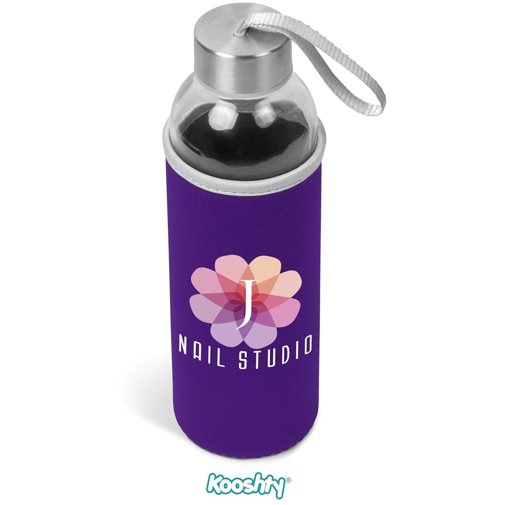 Kooshty Neo Glass Water Bottle - 500ml PURPLE