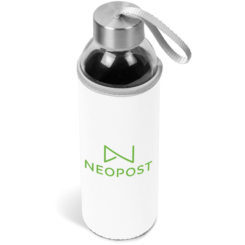 Kooshty Neo Glass Water Bottle - 500ml SOLID WHITE
