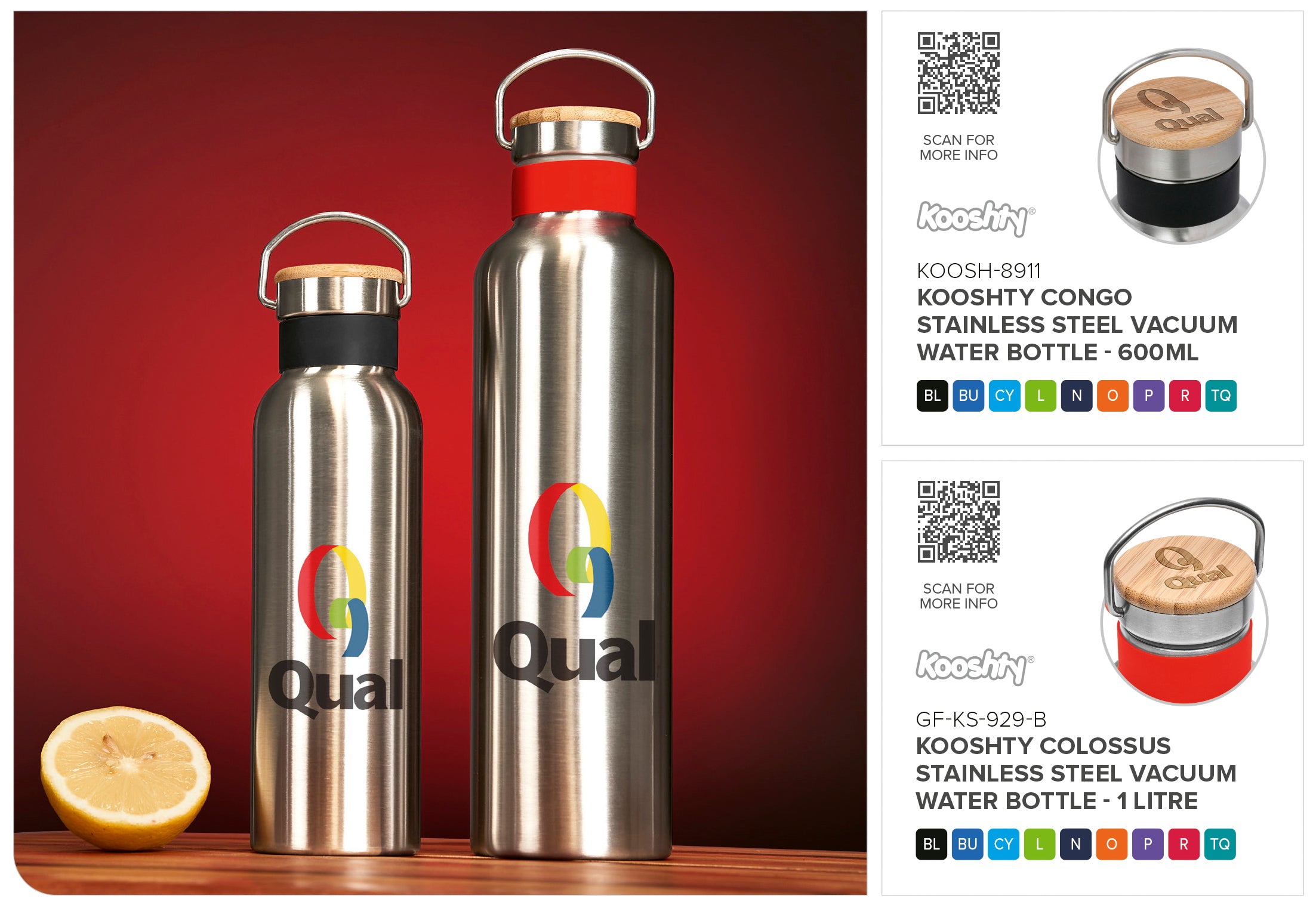 Kooshty Congo Stainless Steel Vacuum Water Bottle - 600ml
