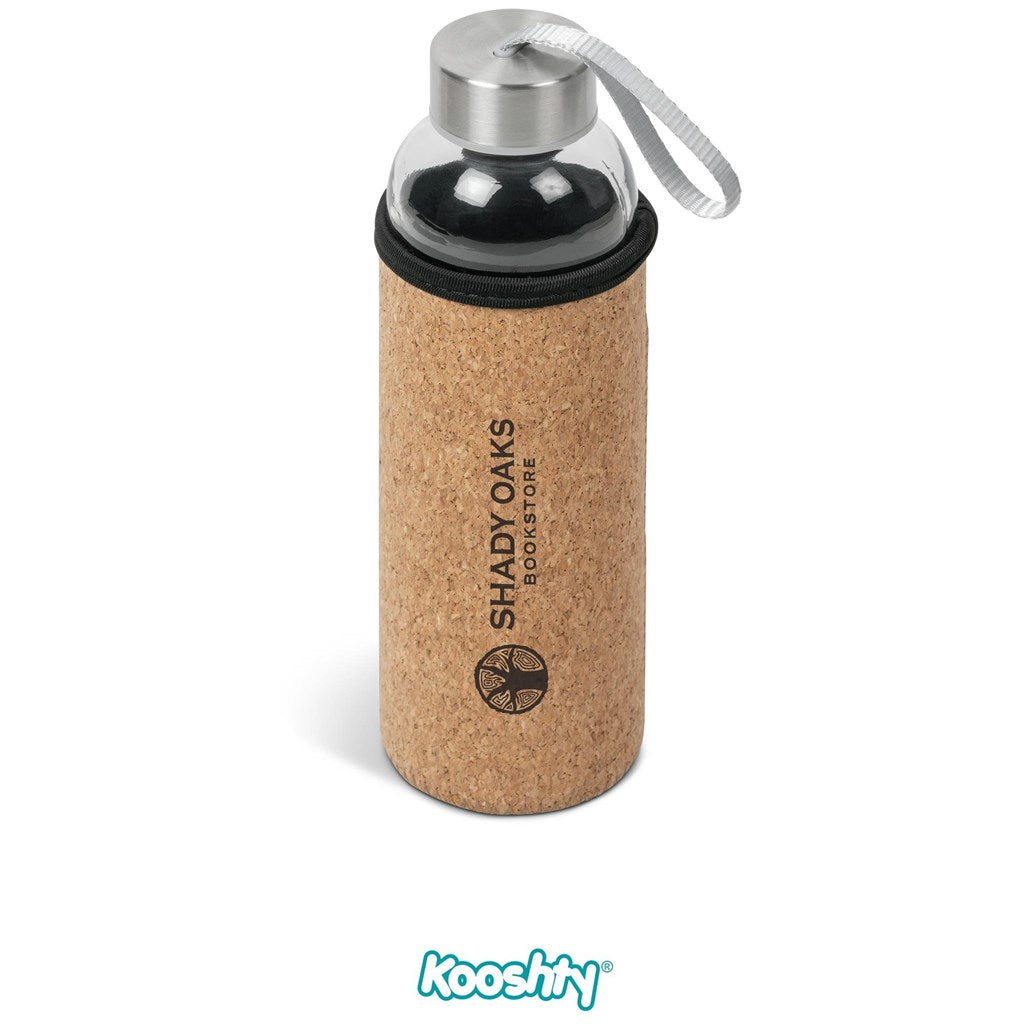 Kooshty Kork Glass Water Bottle - 500ml NATURAL