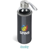 Kooshty Quirky Glass Water Bottle - 500ml GREY